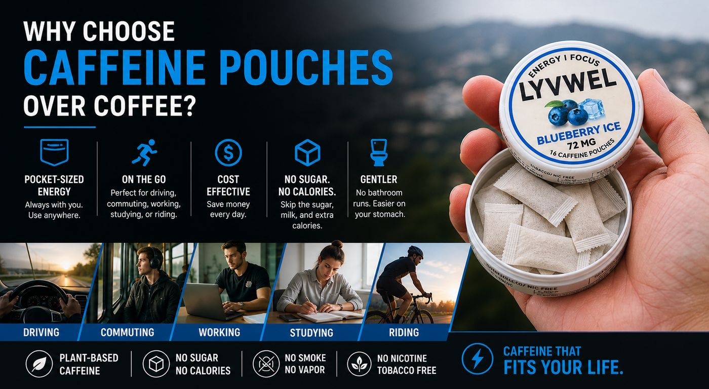 Why Use Caffeine Pouches like Lyvwel Instead of Coffee? Benefits of Energy Pouches