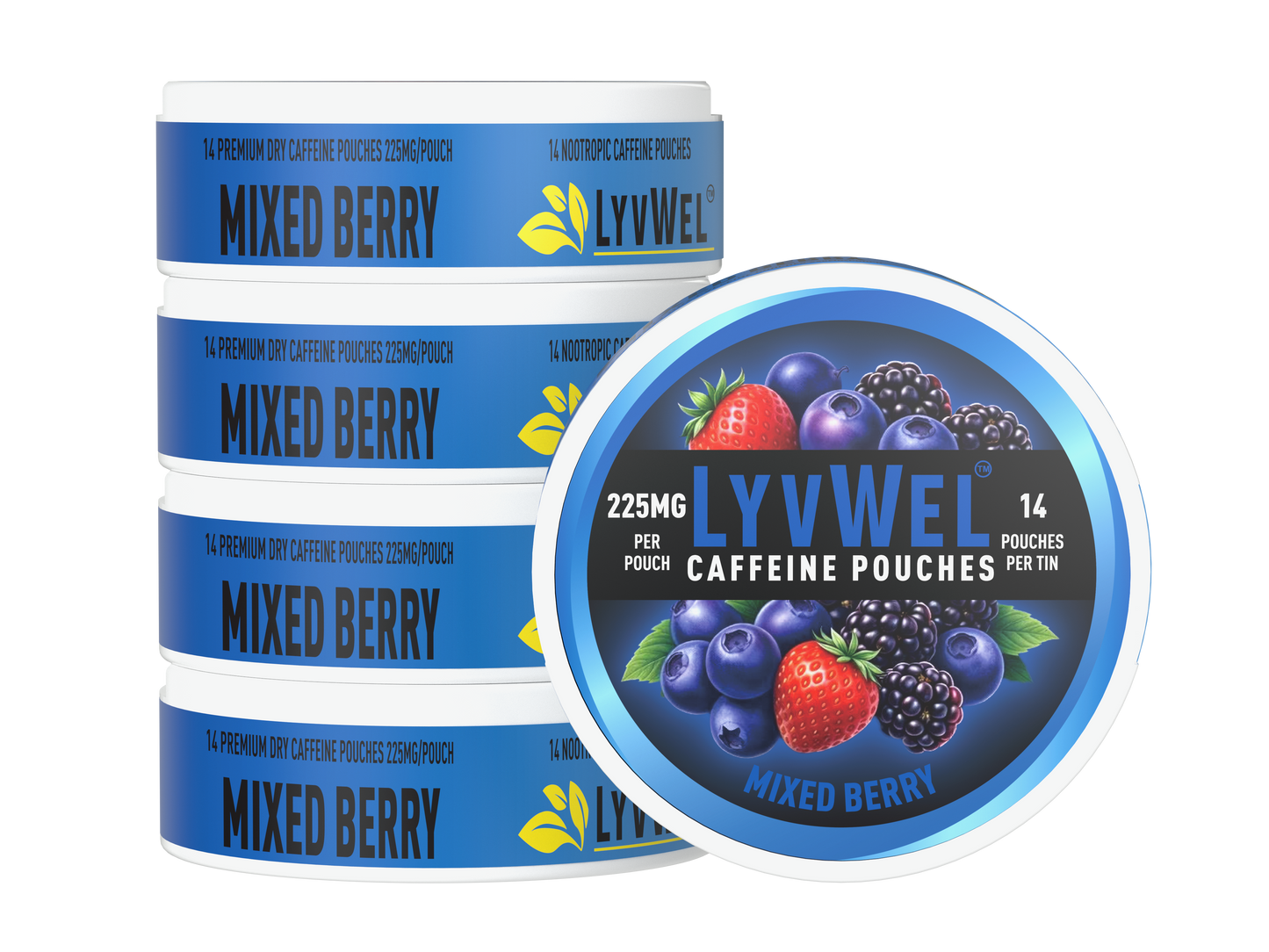 Buy 225mg Caffeine Energy Pouches with Plant based Guarana Multipack