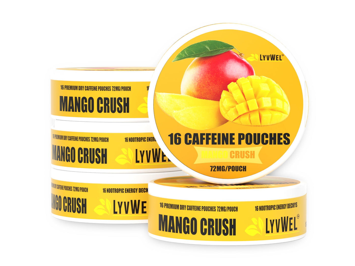 Buy 72mg Caffeine Pouches - 16 Pouches per can | Plant Based