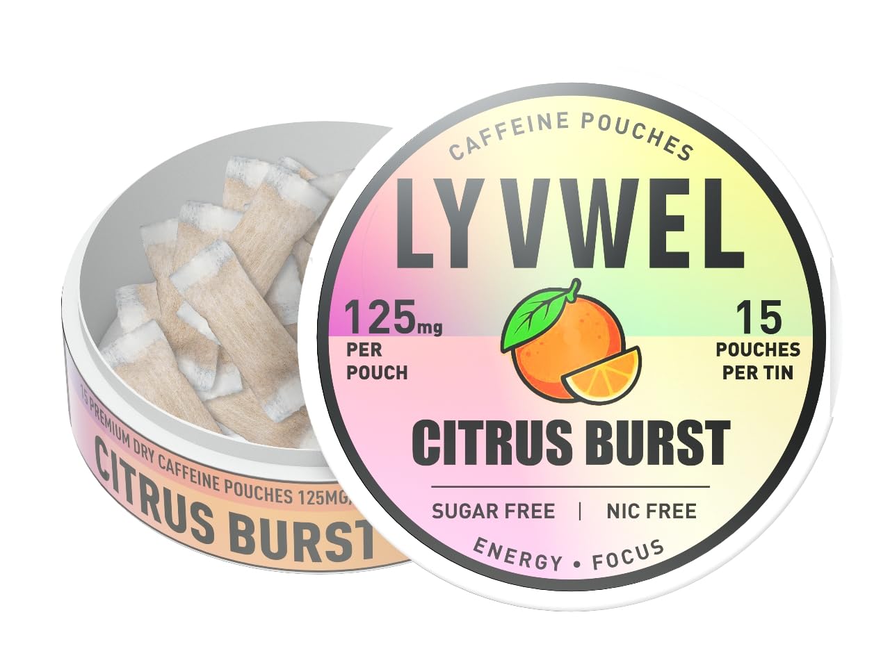 Caffeine Energy Pouches - 125mg Guarana | Lyvwel