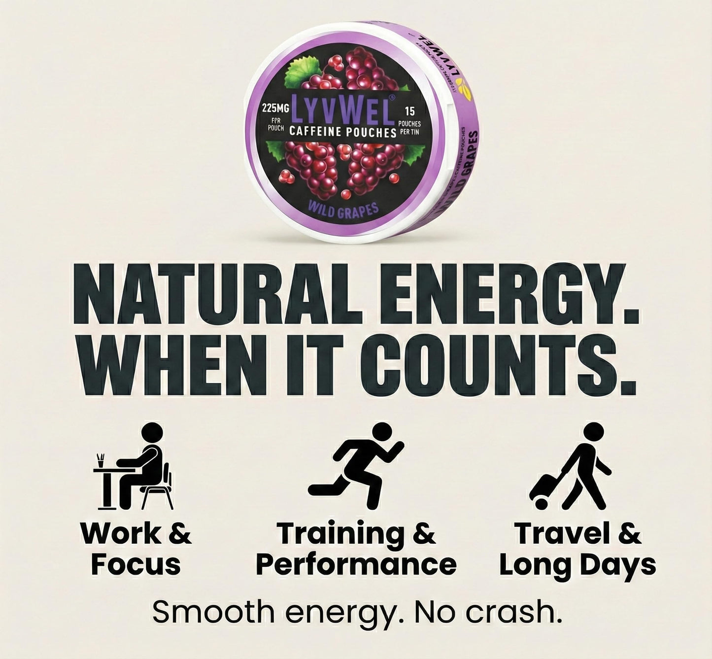 Buy 225mg Caffeine Energy Pouches with Plant based Guarana Multipack
