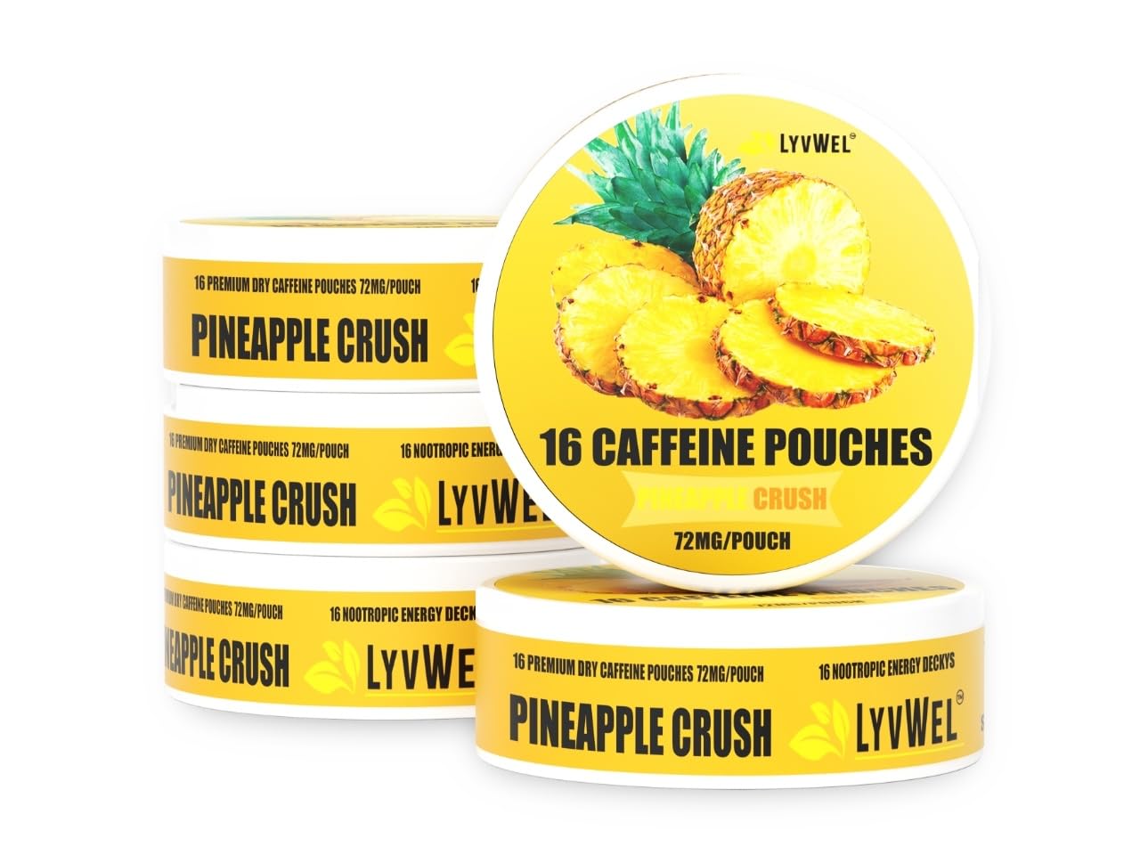 Buy 72mg Caffeine Pouches - 16 Pouches per can | Plant Based