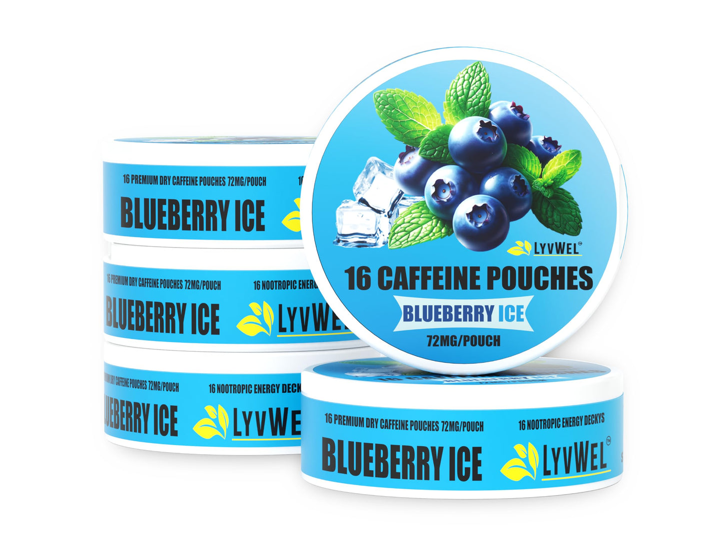 Buy 72mg Caffeine Pouches - 16 Pouches per can | Plant Based