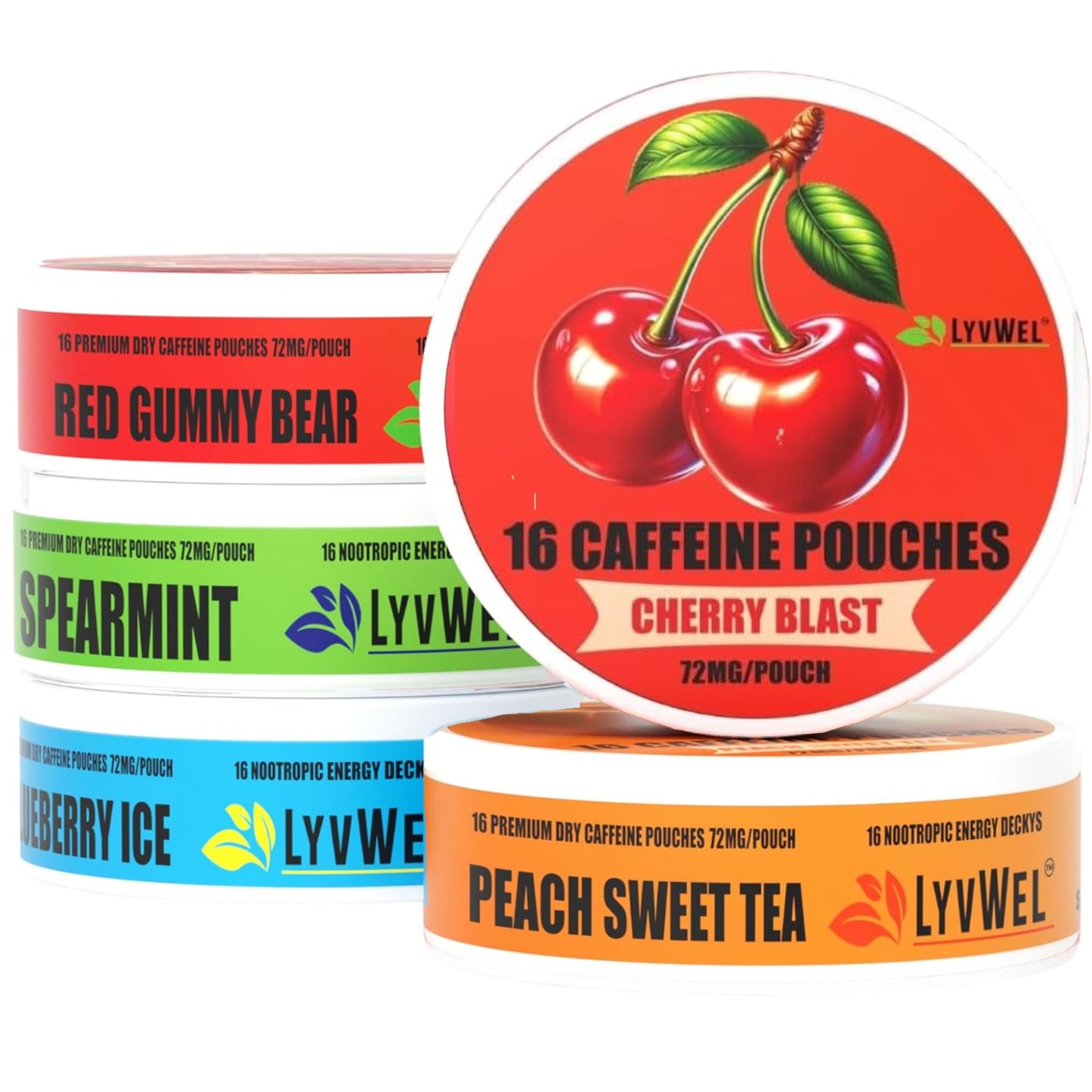 Buy 72mg Caffeine Pouches - 16 Pouches per can | Plant Based