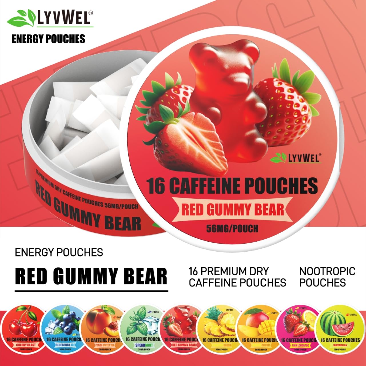 Caffeine Energy Pouches - 56mg Guarana Multipack