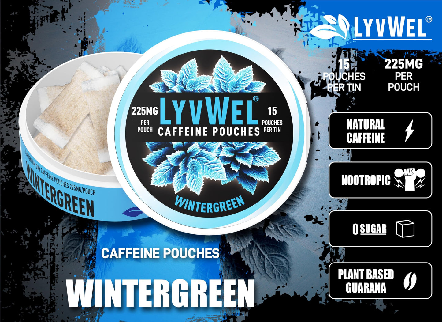 Buy 225mg Caffeine Energy Pouches with Plant based Guarana Multipack