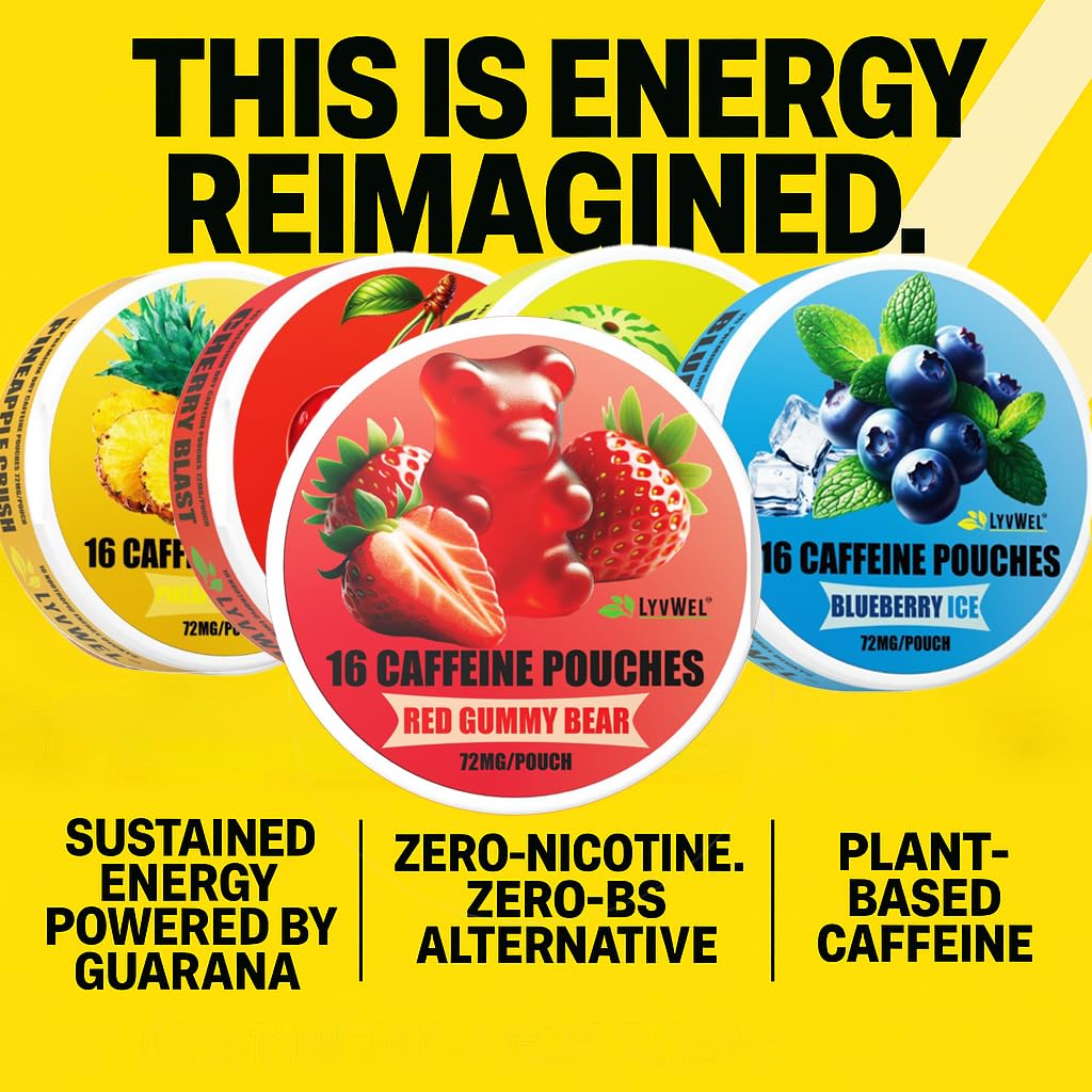Buy 72mg Caffeine Pouches - 16 Pouches per can | Plant Based