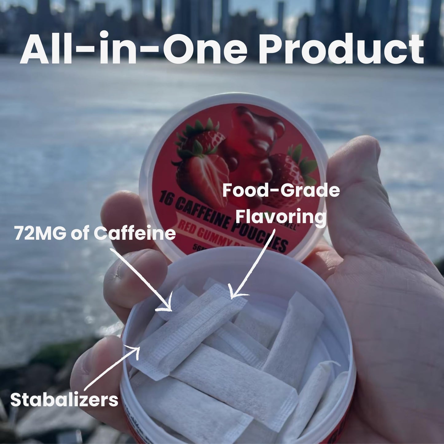 Buy 72mg Caffeine Pouches - 16 Pouches per can | Plant Based