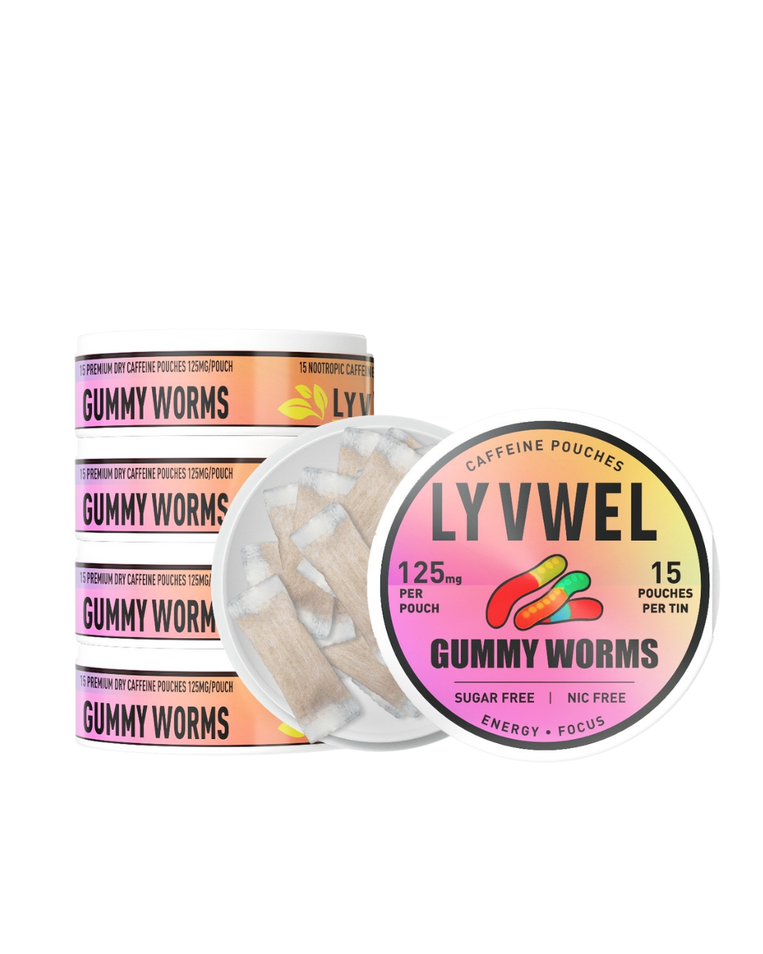 Caffeine Energy Pouches - 125mg Guarana | Lyvwel