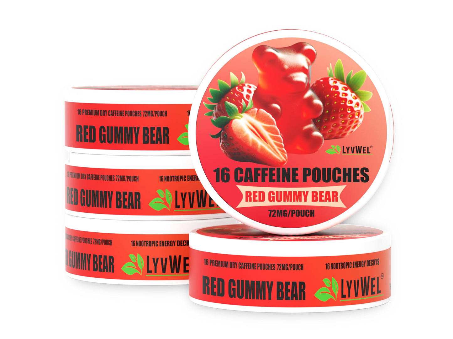Buy 72mg Caffeine Pouches - 16 Pouches per can | Plant Based