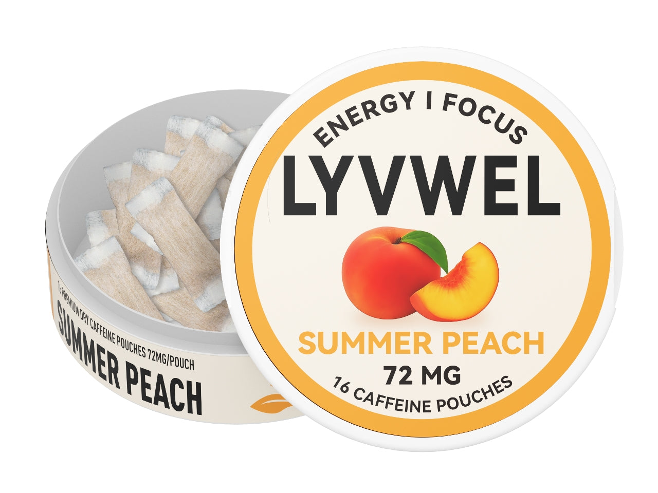Buy 72mg Caffeine Pouches - 16 Pouches per can | Plant Based