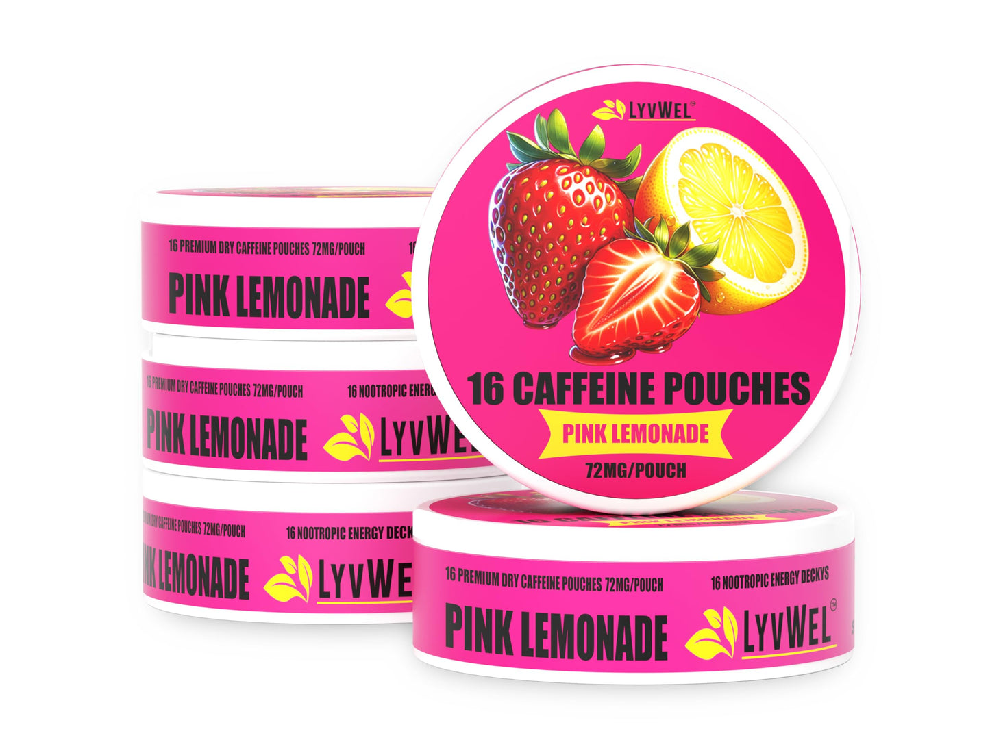 Buy 72mg Caffeine Pouches - 16 Pouches per can | Plant Based