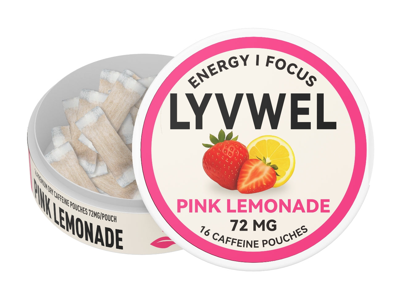 Buy 72mg Caffeine Pouches - 16 Pouches per can | Plant Based