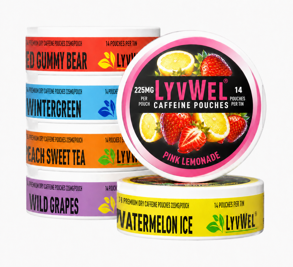 LyvWel 225mg Caffeine Energy Pouches – Multipack Sampler