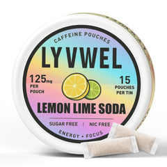 LyvWel 125mg Lemon Lime Soda, one can shown