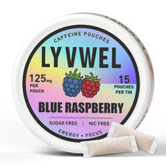LyvWel 125mg Blue Raspberry, one can shown