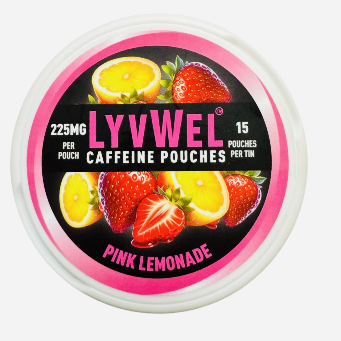 225mg – 1 Jar Pink Lemonade 15 Energy Deckys Caffeine Pouches