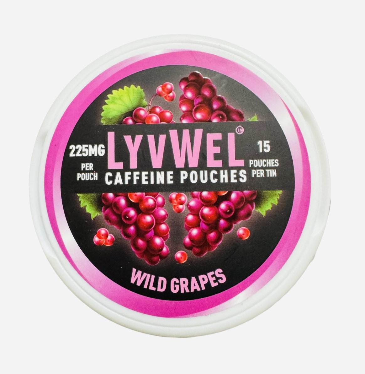 225mg -1 Jar Wild Grapes Energy Deckys 15 Caffeine Pouches